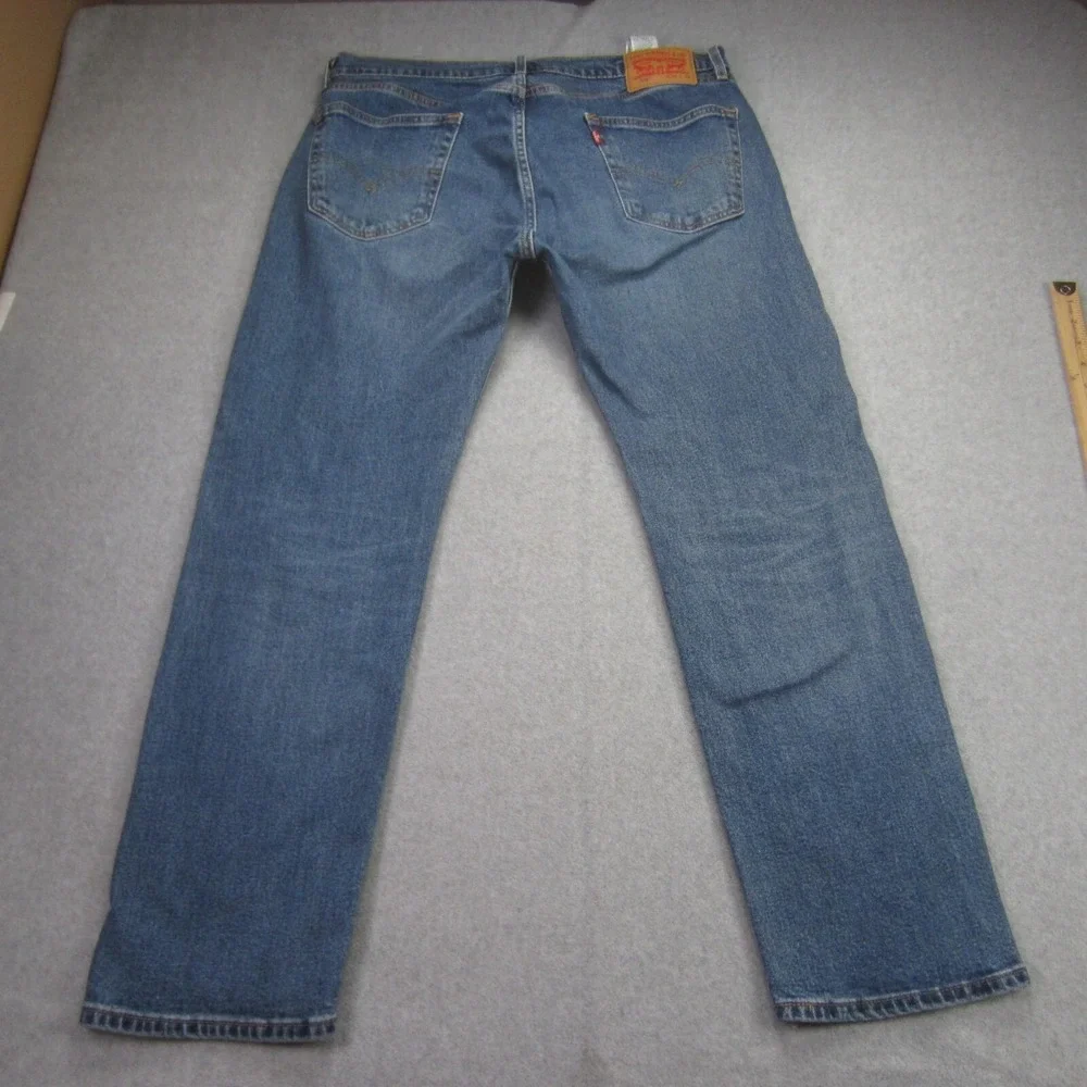 Levis 505 Mens Jeans 34x30 (Tag 36x30)‎ Blue Straight Leg Classic Fit Denim